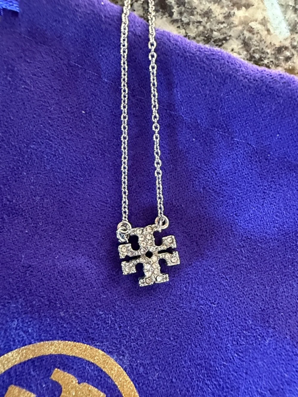Tory Burch Kira Pave Delicate Necklace
